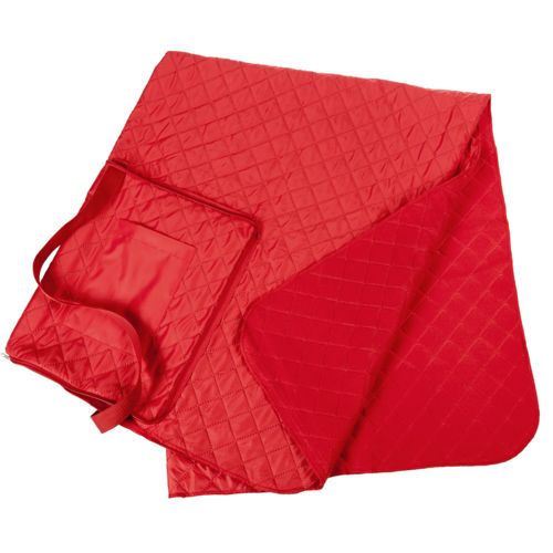Плед для пикника с непромокаемой подкладкой с логотипом Красный
