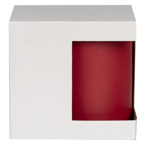 Коробка с угловым окном для кружки с логотипом Белый