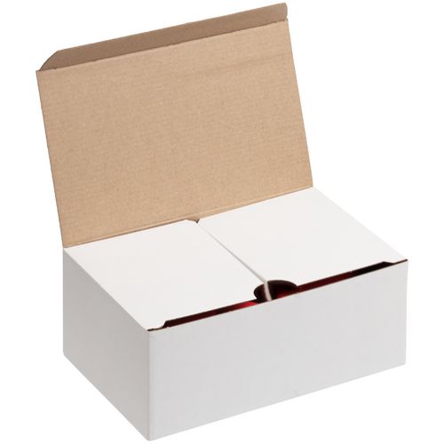 Коробка под 2 кружки с логотипом, 8,8 см Белый