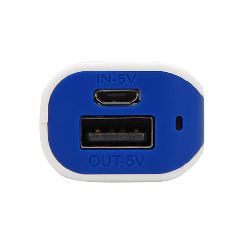 Зарядное устройство-брелок с логотипом (2000 mAh) Синий