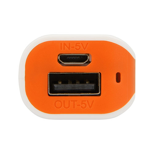 Зарядное устройство-брелок с логотипом (2000 mAh) Оранжевый