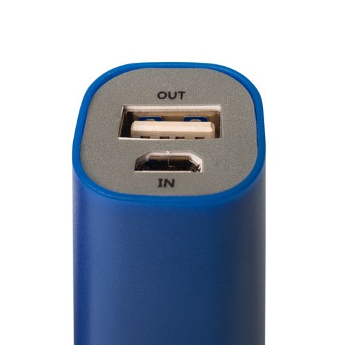 Внешний аккумулятор с логотипом (2000 мАч) Синий