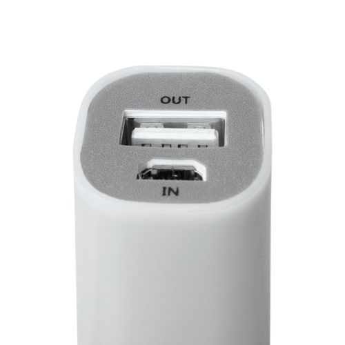 Внешний аккумулятор с логотипом (2000 мАч) Белый