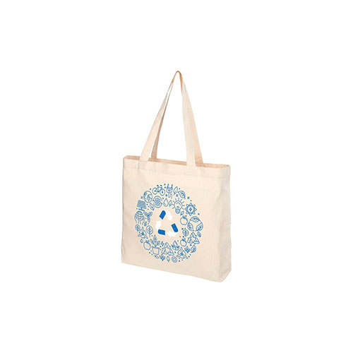 Эко-сумка из переработанного хлопка с логотипом Песочный