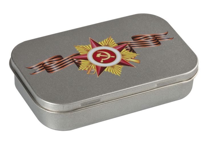 Металлическая коробка с логотипом 