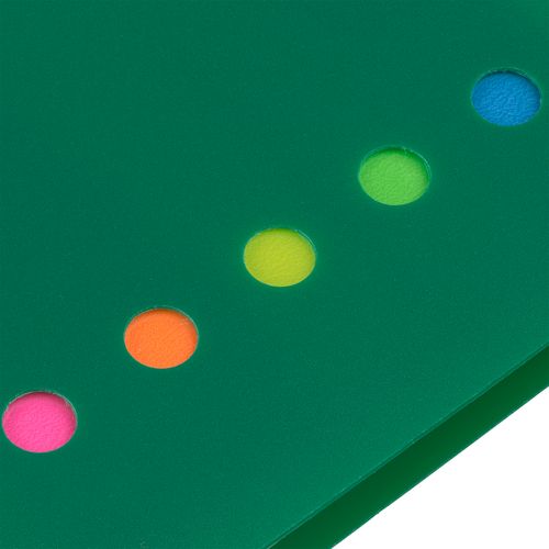 Блокнот на пружине с логотипом и закладками Зеленый
