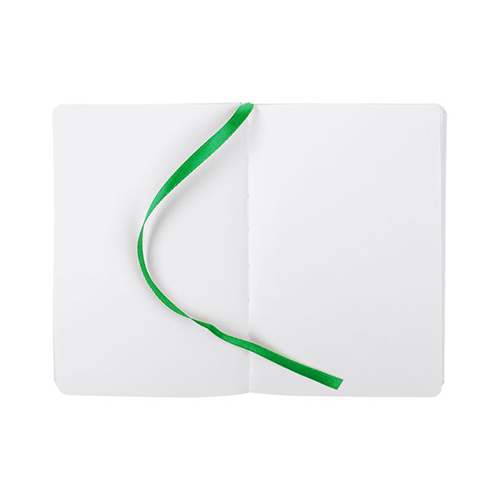 Блокнот с логотипом (обложка с имитацией льняной ткани или холста) Зеленый