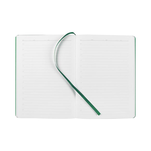 Ежедневник с твердой обложкой с логотипом (256 стр) Зеленый