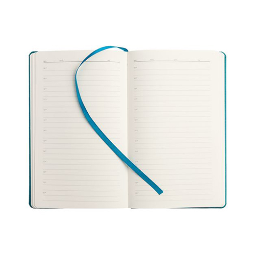 Кожаный ежедневник с логотипом (192 стр) Бирюзовый