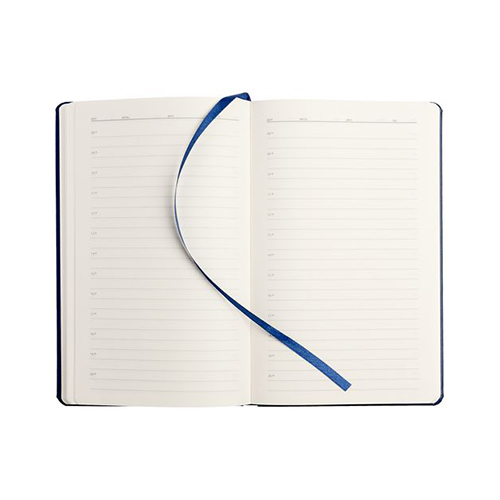 Кожаный ежедневник с логотипом (192 стр) Синий