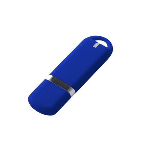 Софт-тач флешка с логотипом Синий